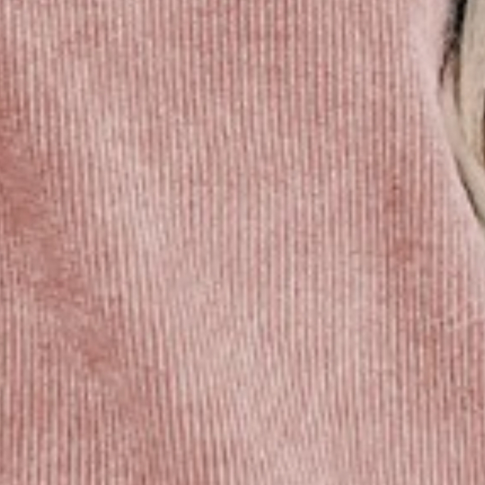 Women's Pink‎ RIBBED Crew Neck Sweatshirt - Picture 3 of 4
